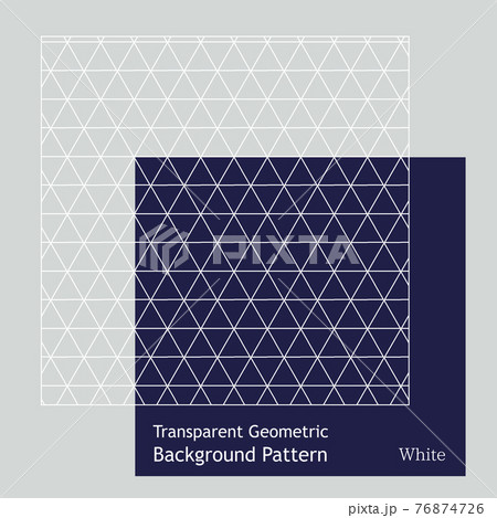 幾何学模様の透明なシンプルな白ラインのパターンのイラスト素材