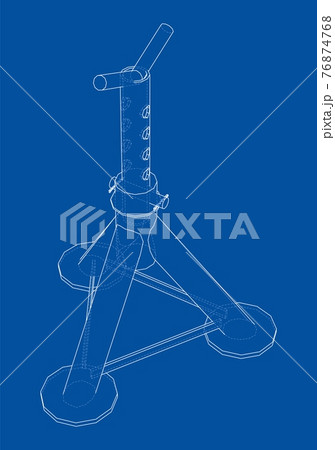 Axle stand isolated. Vectorのイラスト素材 [76874768] - PIXTA