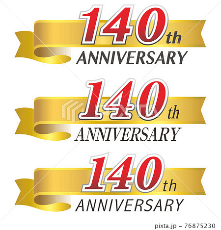 140th anniversary　140周年記念のグラフィックベクター素材 76875230