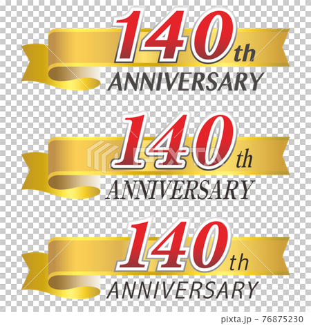 140th anniversary　140周年記念のグラフィックベクター素材 76875230