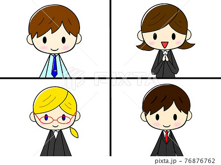 テレワークを行なっているイラスト 76876762