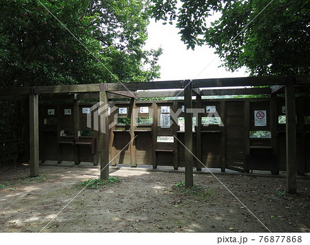 葛西臨海公園鳥類園の下の池（汽水池）に設置されている観察窓（下の池の東南側） 76877868
