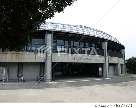 夏季葛西臨海公園的觀鳥中心 照片素材 圖片 圖庫