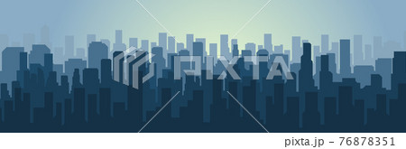 Simple city silhouette 76878351