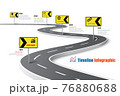 Business road map timeline infographic template with pointers, Vector Illustration 76880688