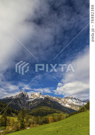 Autumn Austrian Alps nearby Bischofshofen Autumn Austrian Alps nearby Bischofshofen 76882366