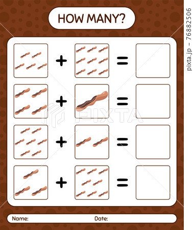 How many counting game with tamarind. worksheet for preschool kids, kids activity sheet, printable worksheet 76882506