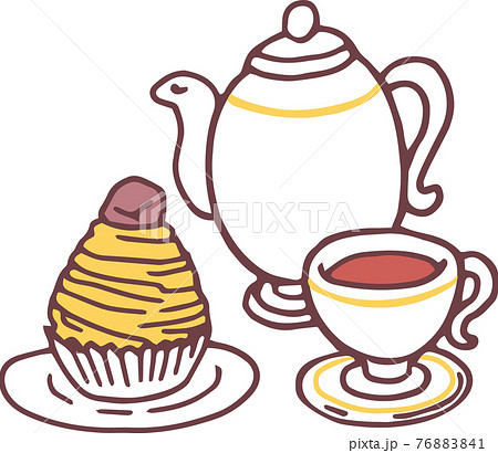 モンブランと紅茶セット モンブランと紅茶セット 76883841
