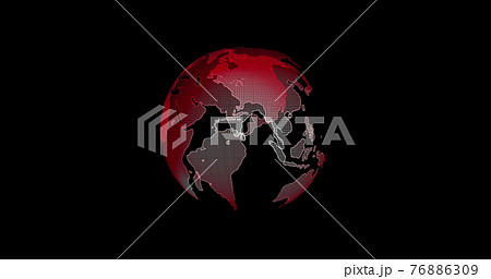Red Earth View From Outer Space. Big data 3d Earth. Binary code surrounding globe rotating. Retro digital Earth. Digital data globe,abstract 3D rendering of data network surrounding planet earth. 76886309