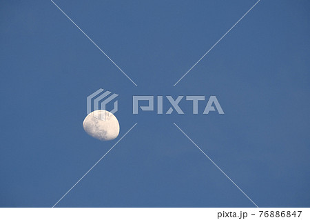 【2021年4月23日・夕方】月(月齢11)・薄雲あり 【2021年4月23日・夕方】月(月齢11)・薄雲あり 76886847