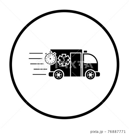 Fast Ambulance Car Icon Fast Ambulance Car Icon 76887771