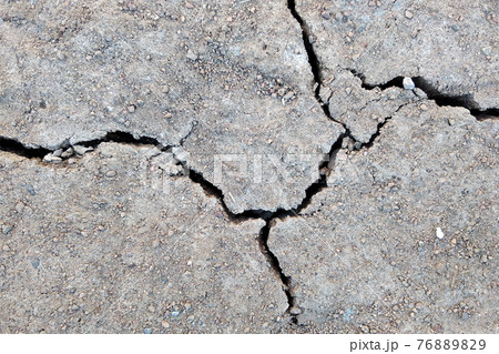Close up of dry cracked ground surface. Close up of dry cracked ground surface. 76889829