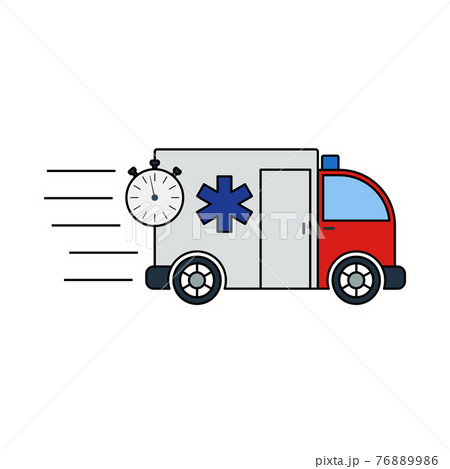 Fast Ambulance Car Icon Fast Ambulance Car Icon 76889986