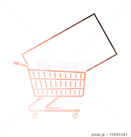 Shopping Cart With TV Icon 76890381