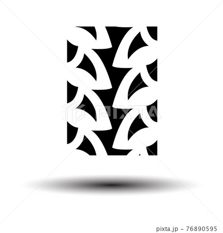 Bike Tyre Print Icon 76890595