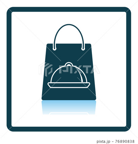Paper Bag With Cloche Icon 76890838