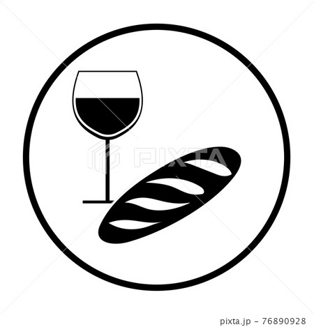 Easter Wine And Bread Iconのイラスト素材 [76890928] - PIXTA