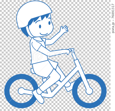 Toddler kick bike helmet person boy boy balance Stock