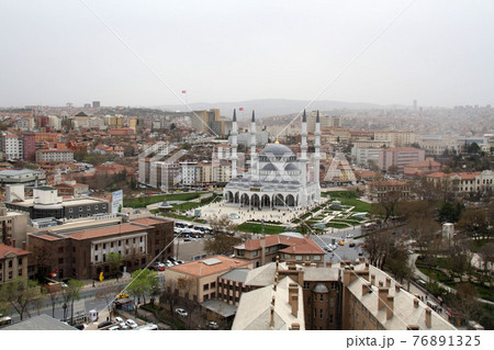 melike hatun mosque, in ulus, ankara, turkey. Photo taken 03,23,2018. melike hatun mosque, in ulus, ankara, turkey. Photo taken 03,23,2018. 76891325