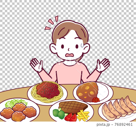 バイキンで食事をする人 76892461