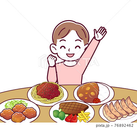 バイキンで食事をする人 バイキンで食事をする人 76892462
