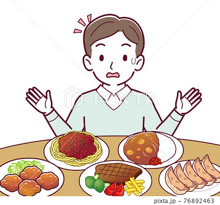 バイキンで食事をする人 76892463