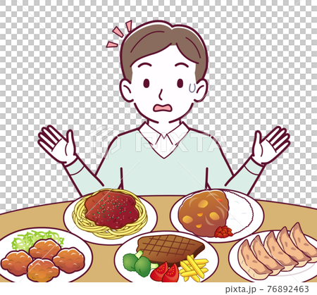 バイキンで食事をする人 76892463