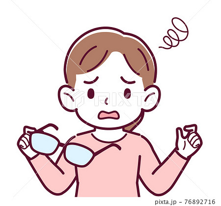 メガネを取った人 76892716