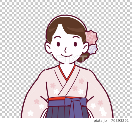 A woman wearing a haori hakama A woman wearing a haori hakama 76893291
