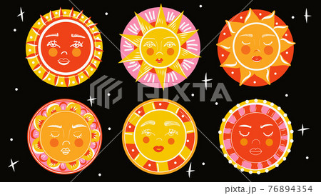 Sun cartoon set Sun cartoon set 76894354