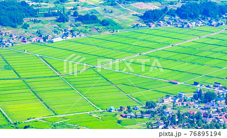 夏の田園風景 夏の田園風景 76895194