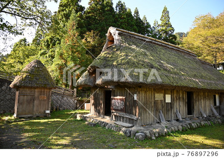 旧尾田家　ミンジャ小屋　白山ろく民族資料館　白山市白峰 76897296