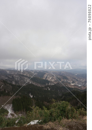 《岡山県》冬の季節、高清水トレイルの風景 76898822