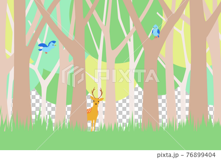 原画「森の中のキツツキ」鳥/風景/イラスト/絵/アート/額付き 大人気定番商品 原画「森の中のキツツキ」鳥/風景/イラスト/絵