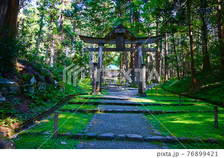 平泉寺白山神社　二の鳥居　参道　勝山市 76899421