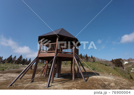 《岡山県》冬の季節、高清水トレイルの風景 76900004