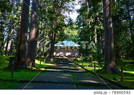 平泉寺白山神社　拝殿　参道　勝山市 76900593