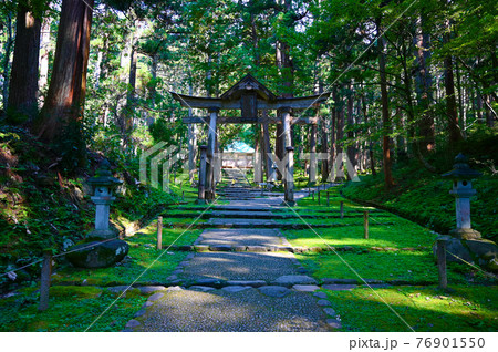 平泉寺白山神社　二の鳥居　拝殿　勝山市 76901550