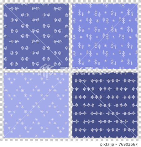 ESKIMO SET Alaska Northern People Winter Traditional Ethnic Flat Design Hand Drawn Seamless Pattern Vector Illustration For Print 76902667