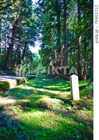 平泉寺白山神社　旧参道　日本の道百選　石碑 76902712