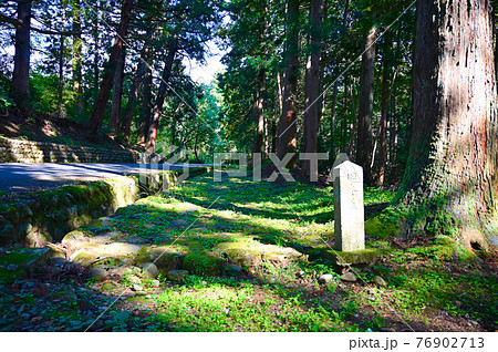 平泉寺白山神社　旧参道　日本の道百選　石碑 76902713