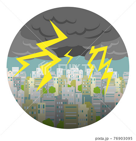 落雷のイラスト 落雷のイラスト 76903095