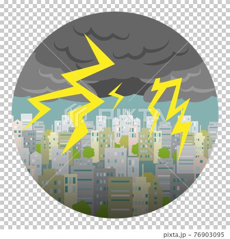 落雷のイラスト 落雷のイラスト 76903095