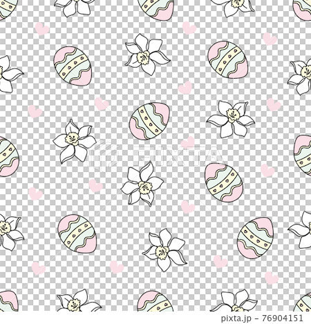 EASTER EGG Great Religious Holy Holiday Cartoon Seamless Pattern Vector Illustration For Print EASTER EGG Great Religious Holy Holiday Cartoon Seamless Pattern Vector Illustration For Print 76904151
