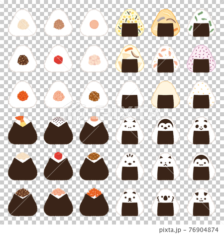 おにぎり アイコン セット B 線 おにぎり アイコン セット B 線 76904874