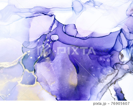 Blue, violet and pink watercolor background with gold glitter. Watercolor alcohol ink splash, liquid flow texture paint, yellow abstract digital paper fine art pattern. Vector Blue, violet and pink watercolor background with gold glitter. Watercolor alcohol ink splash, liquid flow texture paint, yellow abstract digital paper fine art pattern. Vector 76905607