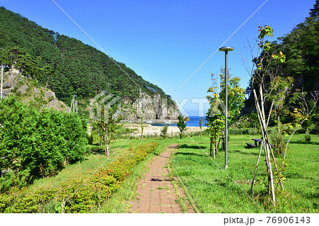 岩手県の重茂半島線、魹ヶ崎の風景 岩手県の重茂半島線、魹ヶ崎の風景 76906143