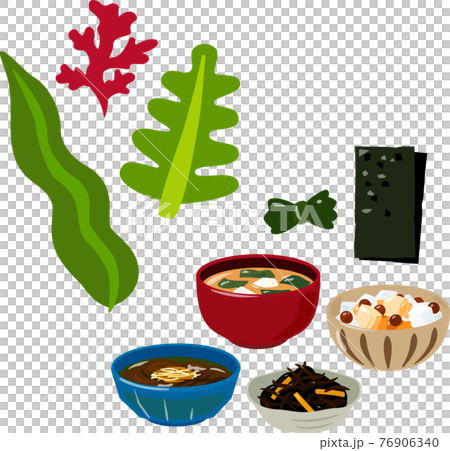 使用海藻的菜餚插圖集 76906340
