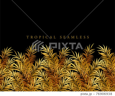 Tropical palm leaves, jungle leaves seamless vector floral pattern background 76906938