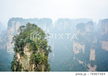 Rock column in Zhangjiajie National forest park 76907464
